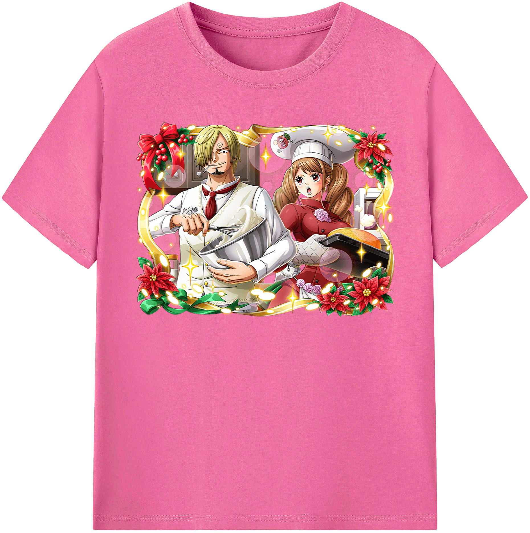 （画像用） ワンピース サンジ ONE PIECE Sanji レディースカジュアルプリントTシャツ（綿100％）